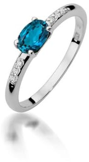 Lumari Gold - Verlobungsring Damen Ring Gold 585 Echtgold 14k Weißgold mit natürlichem Diamanten Damen Solitär Versprechen Ring Rubin Brillanten - Ringe Frauen