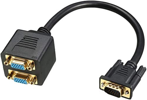 XYWHPGV Cavo splitter VGA 1 maschio a 2 femmina Cavo video Y 1ft 30cm per la duplicazione del monitor dello schermo Screen(aa5b4 07d48 a7744 95e66 c11bd a5743