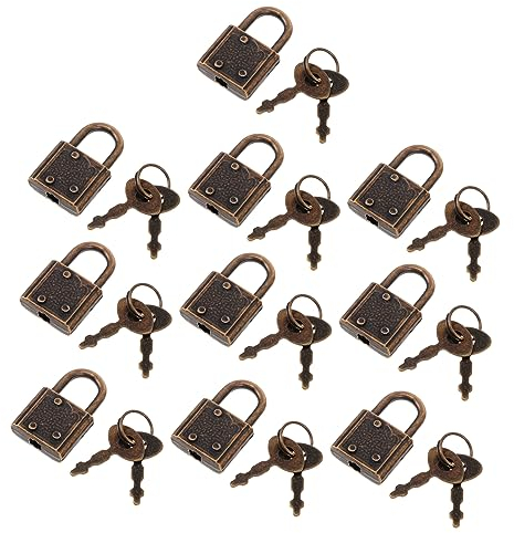 BESTonZON 20stücke Mini Vorhängeschloss Rostfreiem Material Antike Schlossköpfe Mit Schlüsseln Für Gepäck Möbel Und Für Sicheren Transport Und Schutz Ihrer Wertsachen