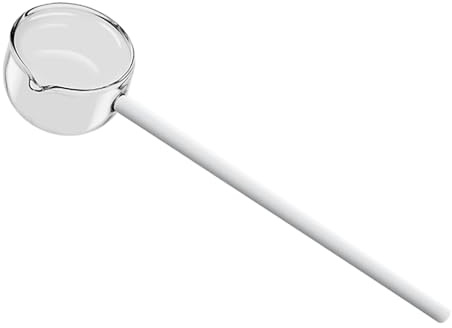 MagiDeal Cuillère louche en Verre, cuillère à remuer, Facile à Nettoyer, résistante à la Chaleur, Long Manche, Sauce de Cuisson, cuillère à Sauce, cuillère à