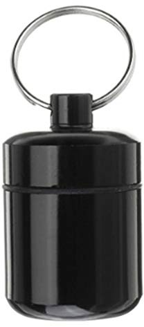 Btgghytr Boîte de rangement étanche en aluminium avec porte-clés pour bouchons d'oreille - Pour voyage quotidien en plein air