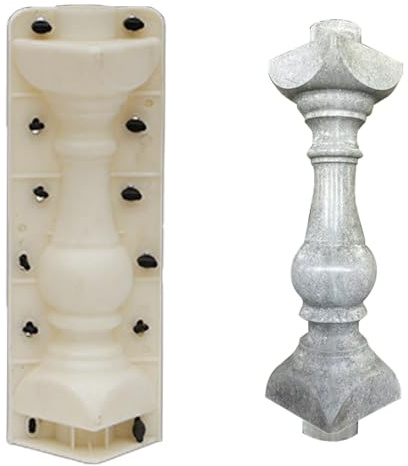 Molde de hormigón para balcón, barandilla de columna romana, hormigón, yeso, cemento, balaustradas, para decoración del hogar y el jardín (estilo 4)