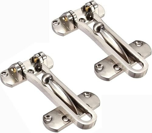 CHFYIJYHM Türriegel aus Edelstahl, Türschlossbolzen, 2er-Set aus Zinklegierung, Haspenriegel, Türkette, Diebstahlschutzverschluss, praktische Fensterschrankschlösser for Zuhause und Hotel