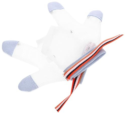 DEARMAMY Zahnungshandschuhe Mit Verstellbarem Handgelenksband Atmungsaktive Nylon Halbfinger Handschuhe Für Junge Mädchen Schutz Gegen Handbeißen Bequemes Hautfreundliches Material