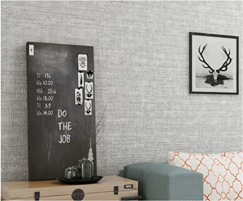 IHFMPFKJ Papier Peint Gris Clair 0,53 m x 9,5 m, Moderne, Minimaliste, Solide, intissé, 3D, Lin, décoration pour Salon, Chambre à Coucher, Cuisine