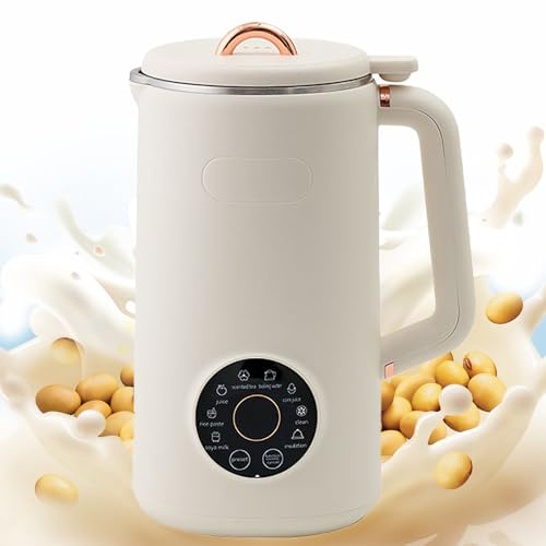 Nut Milk Maker 1L - 8-in-1 Soy and Oat Milk Maker with LED Display, Timer, Auto-Clean, Filter-Free, Keep Warm for Homemade Plant Milks and Porridges