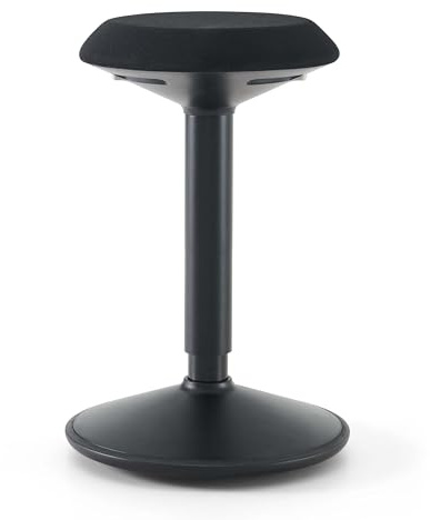 Eigentlich ergonomischer Pendelhocker schwarz, höhenverstellbar 54–79 cm, Bürohocker für dynamisches Arbeiten - Dein Schwinghocker für eine gesunde Körperhaltung