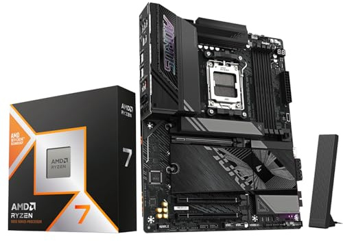 AMD Ryzen 7 9800X3D Processor with Gigabyte X870E AORUS Elite Motherboard | Micro Center CPU Motherboard Combo, AI Ready, PCIe 5.0, DDR5, 4 x M.2, Dual USB4 Type-C, Wi-Fi 7, ATX