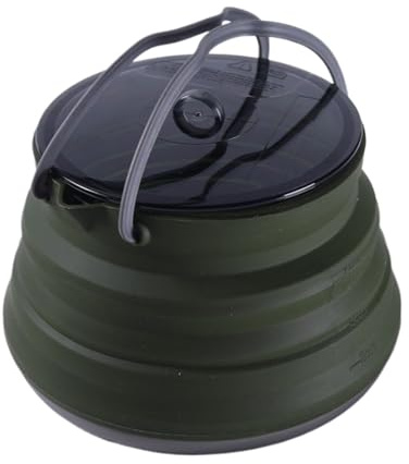 Kettle for Camping - Camp Kettles for Boiling Water | 1.5L Large Capacity Open Fire Boiling Water Cookware Kitchen Gadget for Hiking Outdoor Traveling Picnic