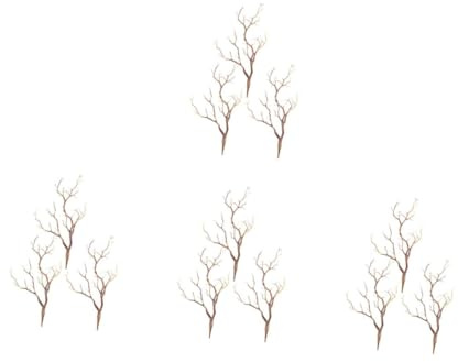Alipis 12 Pièces Branches Artificielles Décoratives Plastique Forme de Cerf Réaliste pour Vase Décoration Mariage et Événements sans Entretien