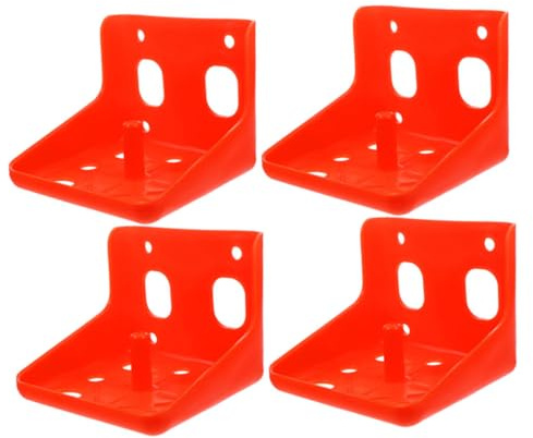 SUPVOX Porta Blocchi per Ovini in Plastica Arancione 4 Pezzi Superficie Liscia e Fine Macinatura, per Allevamenti di Bestiame Commerciali e Domestici