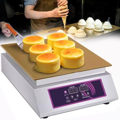 Aioneer Crêpière Électrique, Appareil À Souffler, Appareil À Dorayaki, Gaufrier Électrique Antiadhésif, avec Plaque Chauffante en Cuivre, pour Cuisine, Restaurant Et Boulangerie