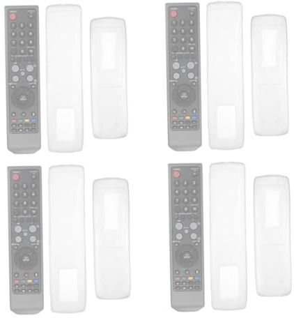 DIYEAH 12 Pièces Housse Silicone Transparente pour Télécommandes TV et Climatisation Lot de Protection Antichoc Compatible Télécommandes Entretien Facile