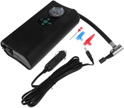 DECORNIJIA Portable Auto Air Pump for Car Tires Electric Tire Inflator with Quick Inflation Conversion Adapters Included Compact and Stylish Design Go Use