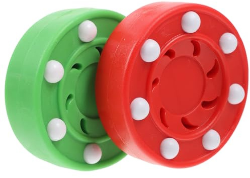 JOINPAYA Discos de Hockey sobre Patines para Entrenamiento, 2 Unidades, Material PP Duradero, Diseño Plano y Suave, Accesorios Profesionales para Juego y Práctica en Suelo, Color Aleatorio