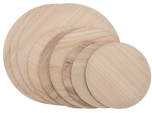 ARTIBETTER Disques Ronds en Bois Naturel 9 Pcs, Épaisseur 3 Mm) pour Décoration DIY Peinture sur Bois Ornements de Fête et Mariage pour Artisanat et Déco