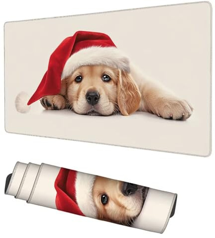 Alfombrilla Ratón Perro Mouse Pad 1200x600x3mm Alfombrilla Gaming Rojo Desk Mat, Protector Escritorio, Accesorios Gaming, Mejora Precisión y Velocidad, para PC Gamer, Portátil, Oficina, f-83