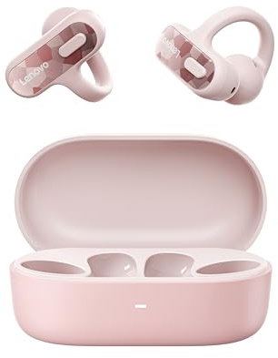 Lenovo Auriculares Abiertos con Clip X500 Bluetooth 6.0 inalámbricos con Controladores de 11 mm, diseño ergonómico de Oreja Abierta, conectividad de Doble Dispositivo, micrófono Integrado, Carga