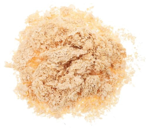 SHINEOFI Litière Absorbante en Copeaux de Bois pour Petits Animaux et Gerbilles, Matériau Bois Khaki 500g, de Sommeil et Confort Animal