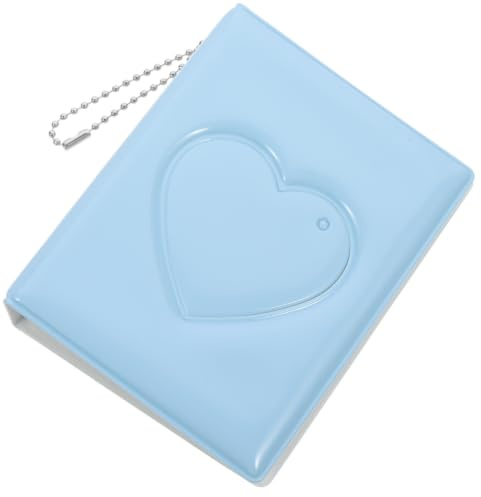 DOITOOL Album Photo de Cœur Pendentif, Classeur Léger en Pvc pour 32 Photos 3 Pouces, Pochettes Transparentes pour Filles et Garçon et Filles