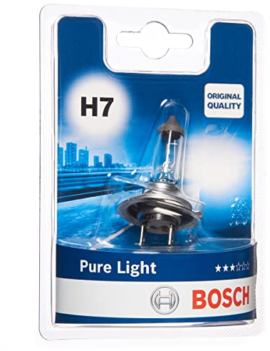Bosch H7 (477) Pure Light Headlight Bulb - 12 V 55 W PX26d - 1 Bulb