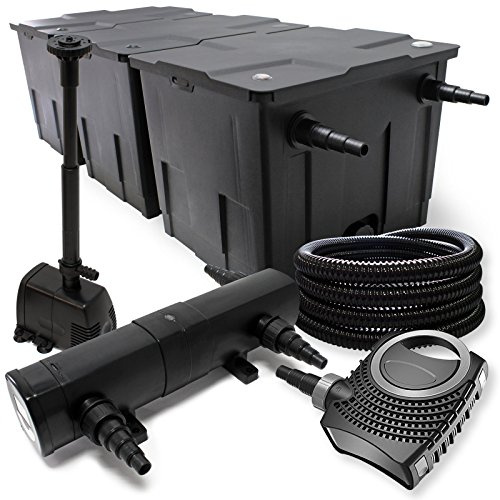 Bio-Kit de filtración con filtro UVC Esterilizador 90000l w 85 36 y fuente bomba para bomba jardin
