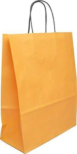 Papier-Tragetaschen TOPTWIST 24x11x31cm orange - 50 Stück