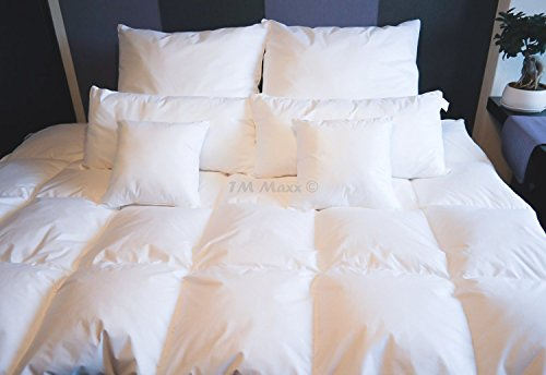 TM Maxx DAUNENDECKE Decke 135x200cm GÄNSEDAUNEN DER BESTEN QUALITÄT1600GRAMM (Farbe Weiß)
