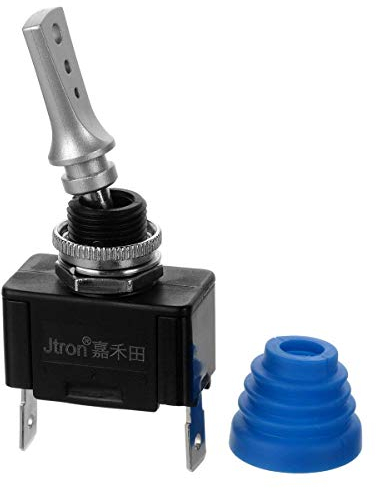 Jtron - Interruttore a levetta per auto, 12 40 A, 24 V, 20 A, con interruttore on/off, in gomma antipolvere, impermeabile, per auto e barche