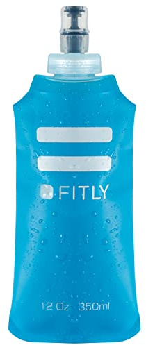 FITLY Botella de Agua Flexible para mochila de Hidratación - Ideal para Correr, Ciclismo, Senderismo (350 ml)