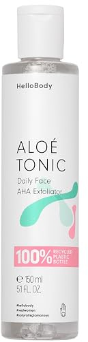 HelloBody Aloé Tonic PCR - Gesicht Peeling (150 ml) – regenerierendes & feuchtigkeitsspendendes chemisches Peeling – Zellerneuernde Hautpflege mit AHA, Aloe Vera und Gurkenwasser