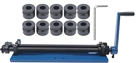 Machine à plier ronde - Machine à évaser manuelle - 460 mm - 1,2 mm - Pliage de tube manuel avec 6 embouts de dés pour ateliers en tôle