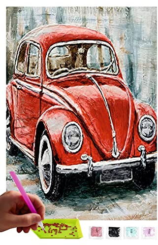 MISHBAY Diamond Painting Erwachsene Set Autos - 30x40cm - Diamant Painting Entspannendes DIY Komplettset für Frauen & Anfänger - Kreatives Hobby für Ruhige Auszeite
