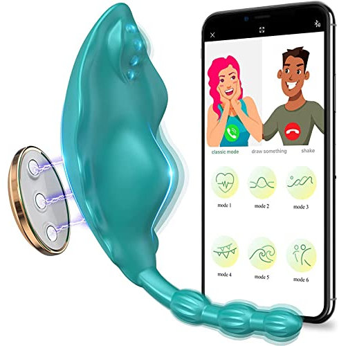 LYAMais Tragbare Butterfly Vibratoren für Sie mit APP Bluetooth-Steuerung,Vagina Stimulator Klitoris und G Punkt Massagegerät mit 9 Vibrationsmodi Erotik Sexspielzeug für Paare Frauen