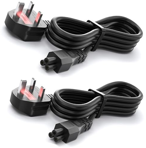 Old Charger Cord Replacement 6Ft, C5 Cloverleaf to NEMA 5-15P Grounded Plug, 18AWG Laptop AC Cable for Home Office, Student Laptop Adapters, Travel Backup, Safe Durable PVC Build, Copper, Copper Wire