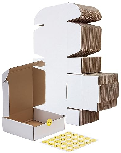 RLAVBL 15,24 × 15,24 × 5,08 cm Versandkartons 25 Stück weiß Wellpappe Karton Versandkarton Verpackung Versand Business