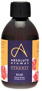 Absolute Aromas Certified Organic Bulgarian Rose Water - 100% Pure, Natural, Nourishing and Hydrating Facial Toner - A Sweet and Versatile Floral Water Suitable for All Skin Types (250ml)