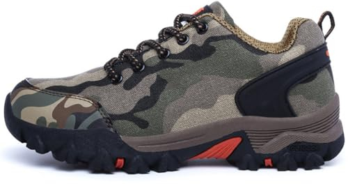 SUCHETA Camuflaje Zapatos de montañismo de los Hombres al Aire Libre Correr Casual Zapatos Deportivos Moda Low-Top Zapatos de Entrenamiento Mujeres Antideslizante Zapatos de Senderismo