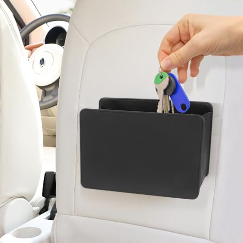 Oemmn Auto Mülleimer Klein Auto Zubehör innenraum Faltbar Automülleimer Wasserdichter Auto Organizer Leder Mülleimer Auto Mini Outdoor Aschenbecher Mülleimer für Auto Kofferraum Organizer