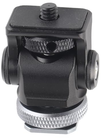 Adattatore per Montaggio su Slitta, Supporto Universale per Flash Esteso in Metallo, Staffa per Montaggio su Slitta con Vite da 1/4 di Pollice per Luce Video Monitor Microfono