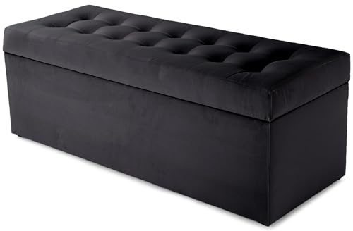 MG Design Polsterhocker 45 x 120 cm Dunkelgrau mit großem Stauraum (ca. 140 L), bis 300 kg belastbar, weich mit dezentem Schimmer, pflegeleicht – Wohnbereich, Schlafraum & Flur