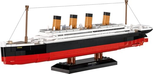 COBI RMS Titanic, Maßstab 1:700, 593 Teile, Modell mit Sockel | Bedruckt (Pad Printed), Namensschild, bewegliche Propeller, Kräne, Ruder, Historische Kollektion, Elemente aus der EU, ab 7+