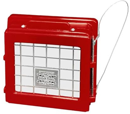 CATO 220-RB Fire Alarm Cover | Low Profile | Breaker Bar | Vandal-Resistant | ADA Compliant | Rust-Proof | 5” Viewable Window | Made in USA | Includes Mounting Hardware