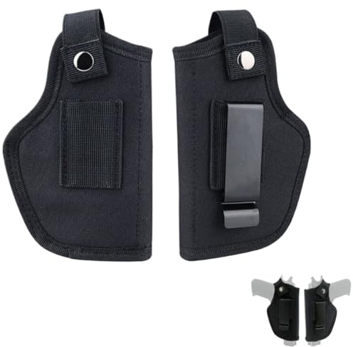 FENQURO Etui pour Pistolet éTui de Tactique Ceinture Lot 2 éTuis Transport DissimuléS avec Clip en MéTal Tirer à Droite et Gauche Convient la Petite Voiture Aux Grandes Armes Poing Chasse Le Sport