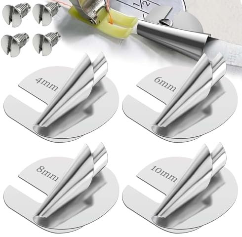 4-Size Rolled Hem Presser Foot Set (4/6/8/10mm) - 4PCS Stainless Steel Universal Sewing Machine Feet for Home, Professional Edge Finishing | Compatible with Singer, Brother, Janome & More