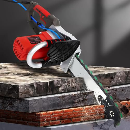 360° Electric Wall Chaser Industrial Wall Groove Cutting Machine 5800W/6500W Cutter Notcher 6000 RPM Groover with Max Slotting Depth 350/480mm for Brick Granite Marble Tile,350mm
