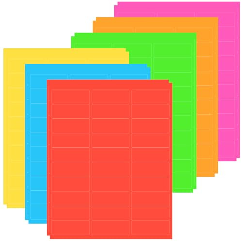 YBEATY 360er Pack Umzugsaufkleber Etiketten 6,6 x 2,5 cm reißfest rückstandsfrei bewegliche rechteckige farbige Etikettenaufkleber ür Laser intenstrahldrucker Lagerräume Umzug Büro Küche Kleine Lager