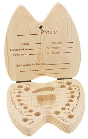 Milisten Caja para Guardar Dientes de Leche Caja de Dientes Personalizada para Guardar Memorias Niñez