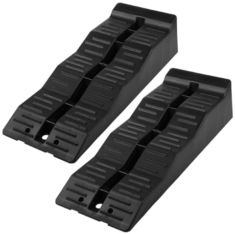 Ciieeo 2pcs Campervan Accessories Trailer Leveling Blocks Car Ramps for Oil Changes Rv Leveling Kit
