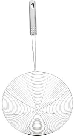 BESTYASH Colador Inoxidable con Malla Espumadera de Mango para Pasta Fideos Spaetzle y Frituras Resistente y Fácil de Limpiar para Cocina